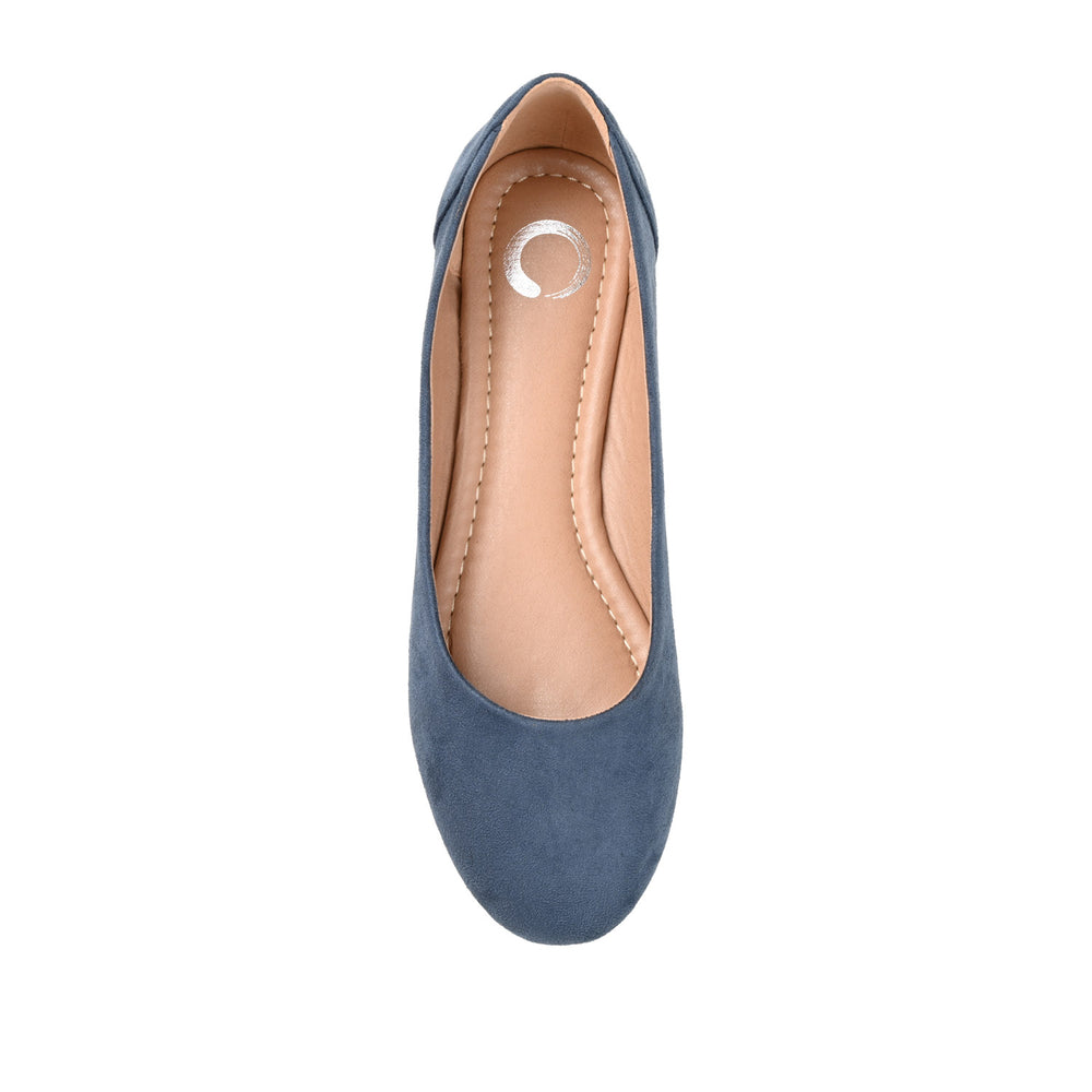 KAVN FAUX SUEDE FLATS IN WIDE