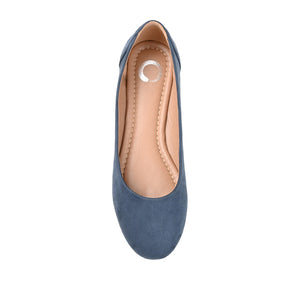 KAVN FAUX SUEDE FLATS IN WIDE - Blue