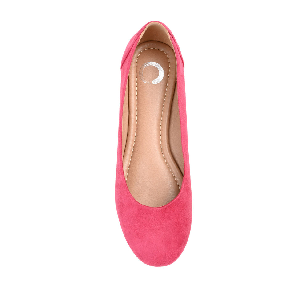 KAVN FAUX SUEDE FLATS IN WIDE