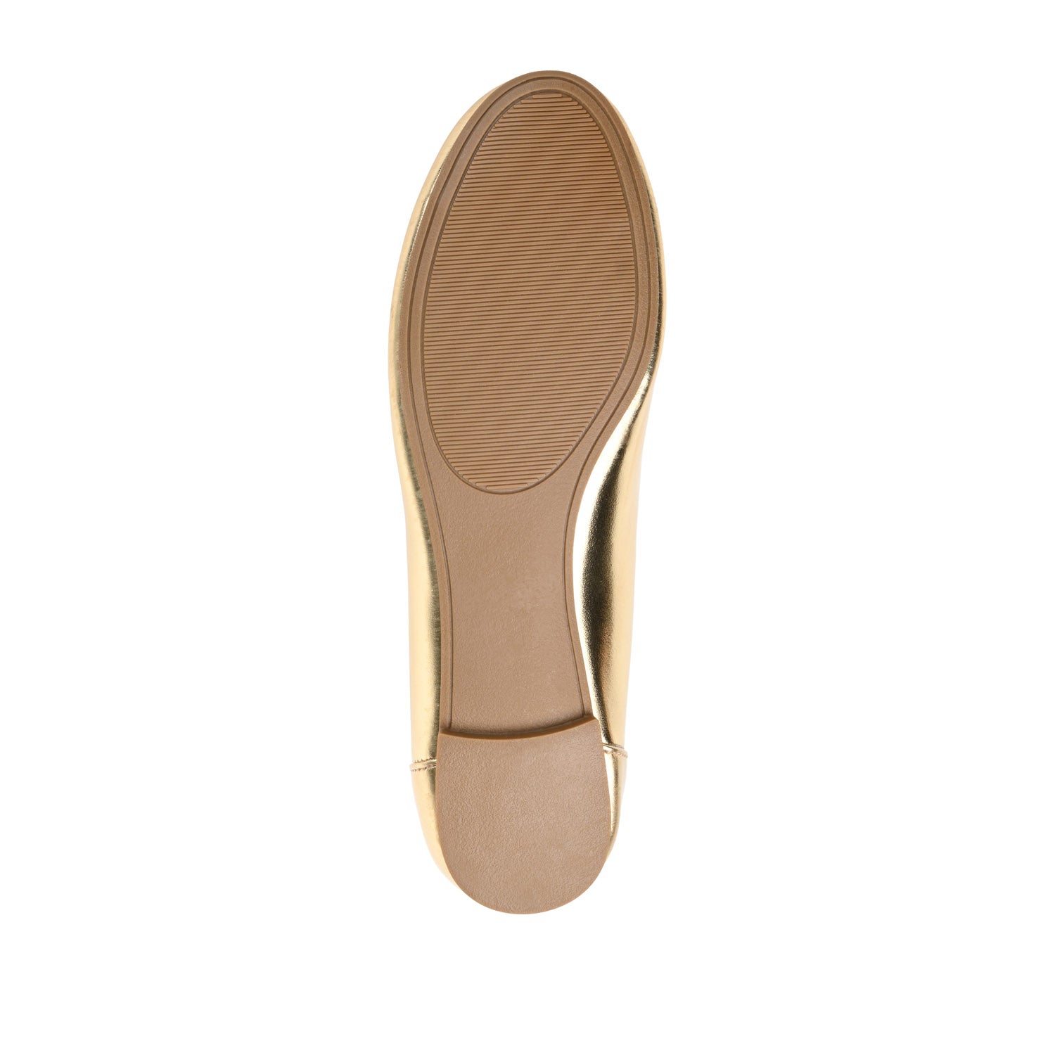 KAVN VEGAN LEATHER FLATS IN WIDE - Gold PU