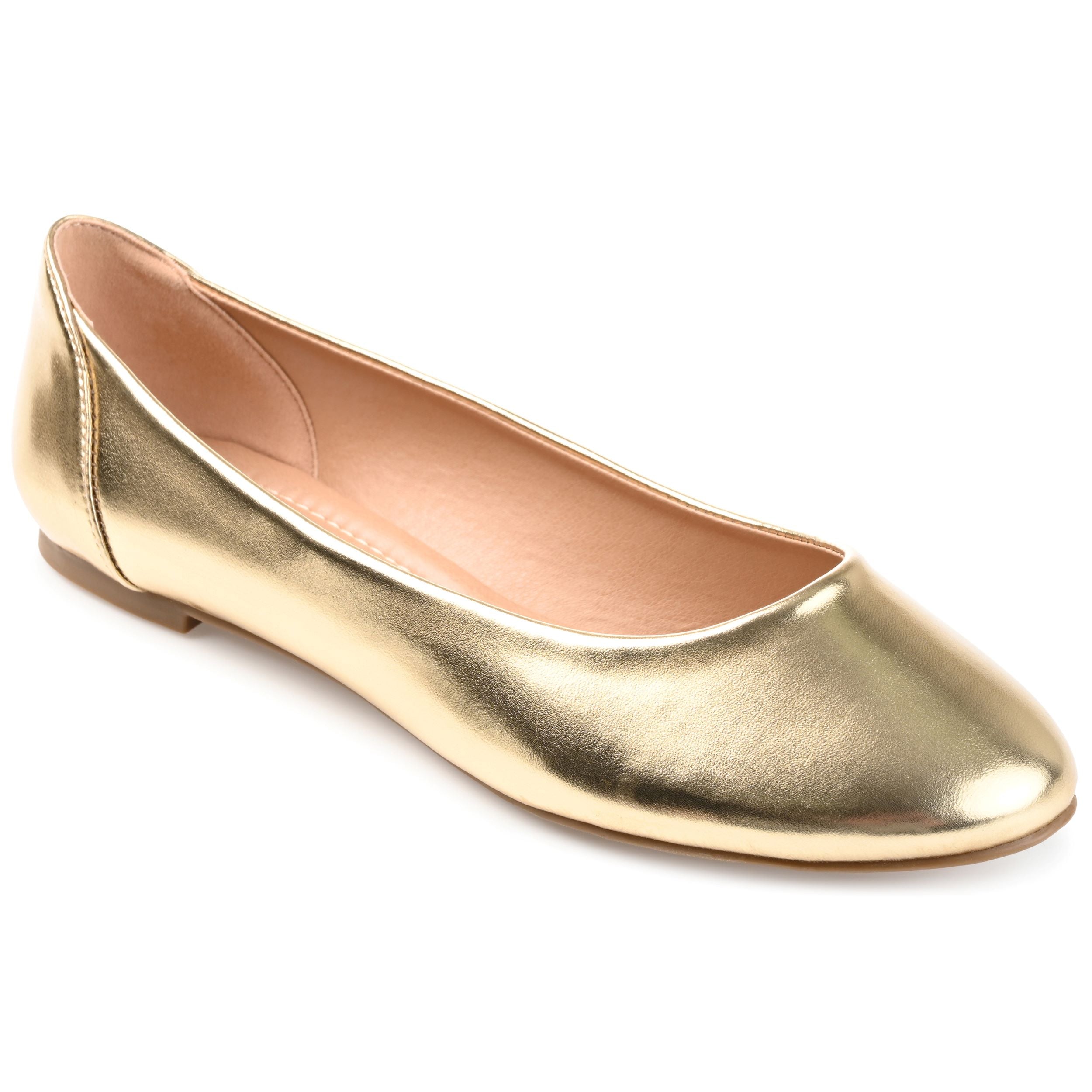 KAVN BALLET FLATS IN VEGAN LEATHER - Gold PU