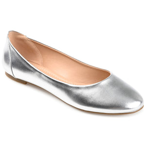 KAVN BALLET FLATS IN VEGAN LEATHER - Silver PU
