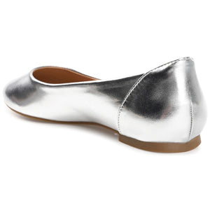 KAVN BALLET FLATS IN VEGAN LEATHER - Silver PU
