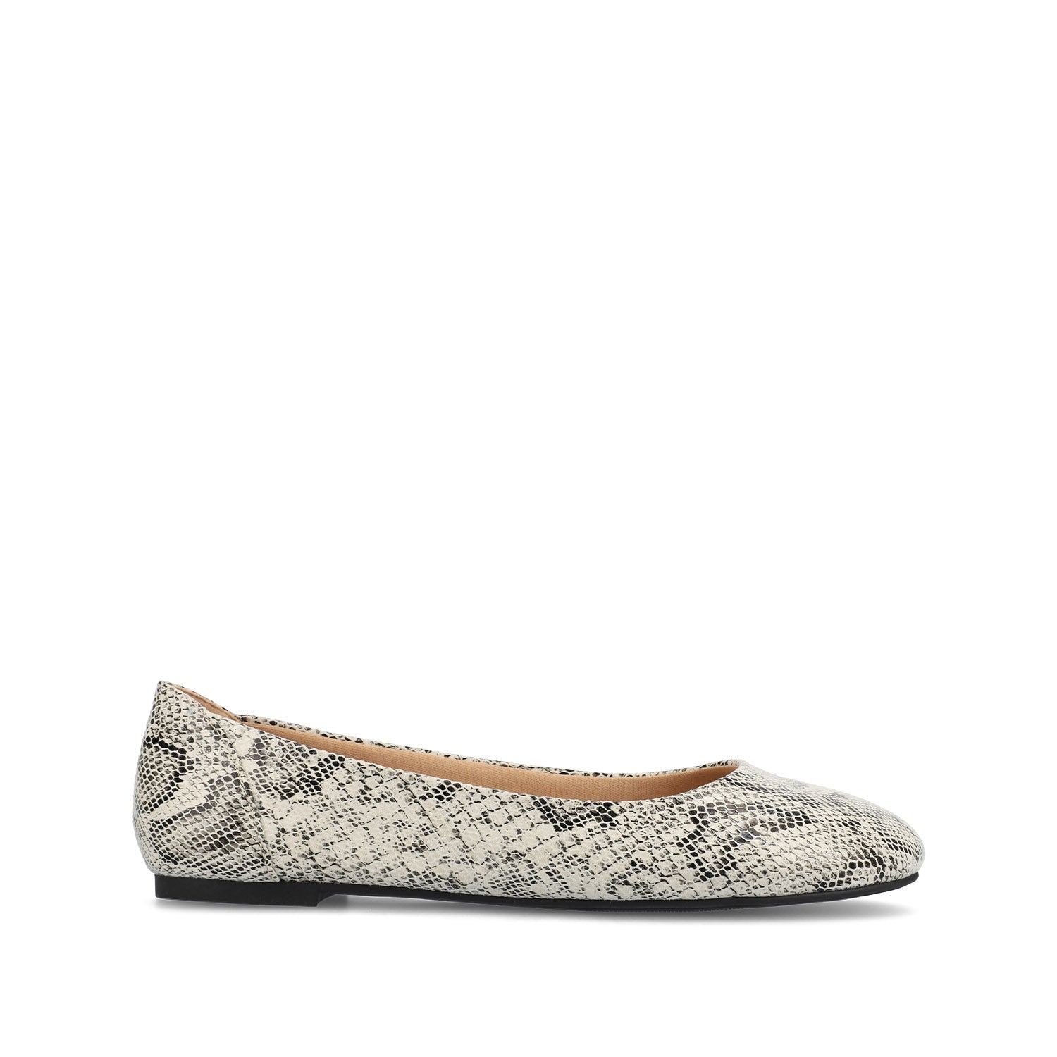 KAVN PATTERNED FLATS IN WIDE - White Snake