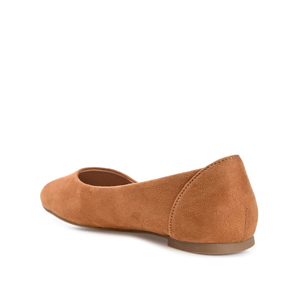 KAVN FAUX SUEDE FLATS IN WIDE