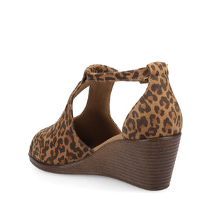 KEDZIE WEDGE HEELED SANDALS IN FAUX SUEDE