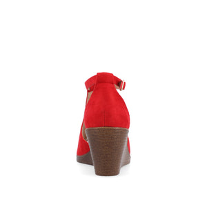 Wide Width Red Wedge Heel Shoes Wedge Sandals Extra Wide Dress