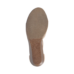 KEDZIE WEDGE HEELED SANDALS IN FAUX SUEDE