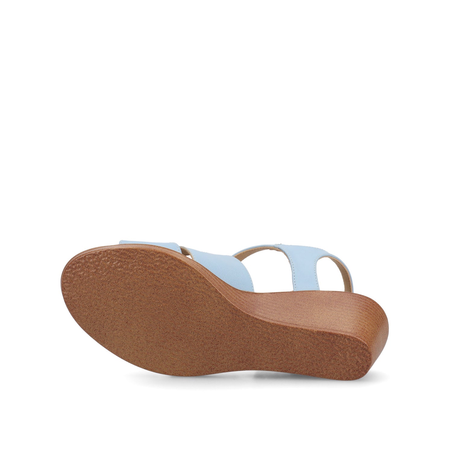 KEDZIEII ANKLE STRAP WEDGE SANDALS IN WIDE - Blue