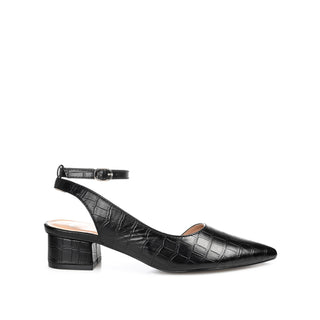 KEEFA LOW BLOCK PUMP HEELS IN CROCO