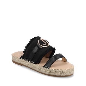 KEELEE ESPADRILLE SANDALS - Black