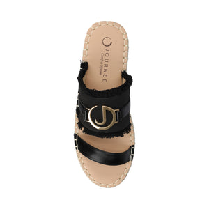 KEELEE ESPADRILLE SANDALS - Black