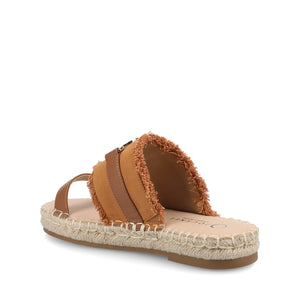 KEELEE ESPADRILLE SANDALS - Cognac
