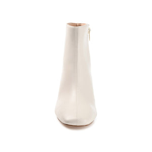 KELSSA POINTED TOE BOOTIES IN VEGAN LEATHER - Bone