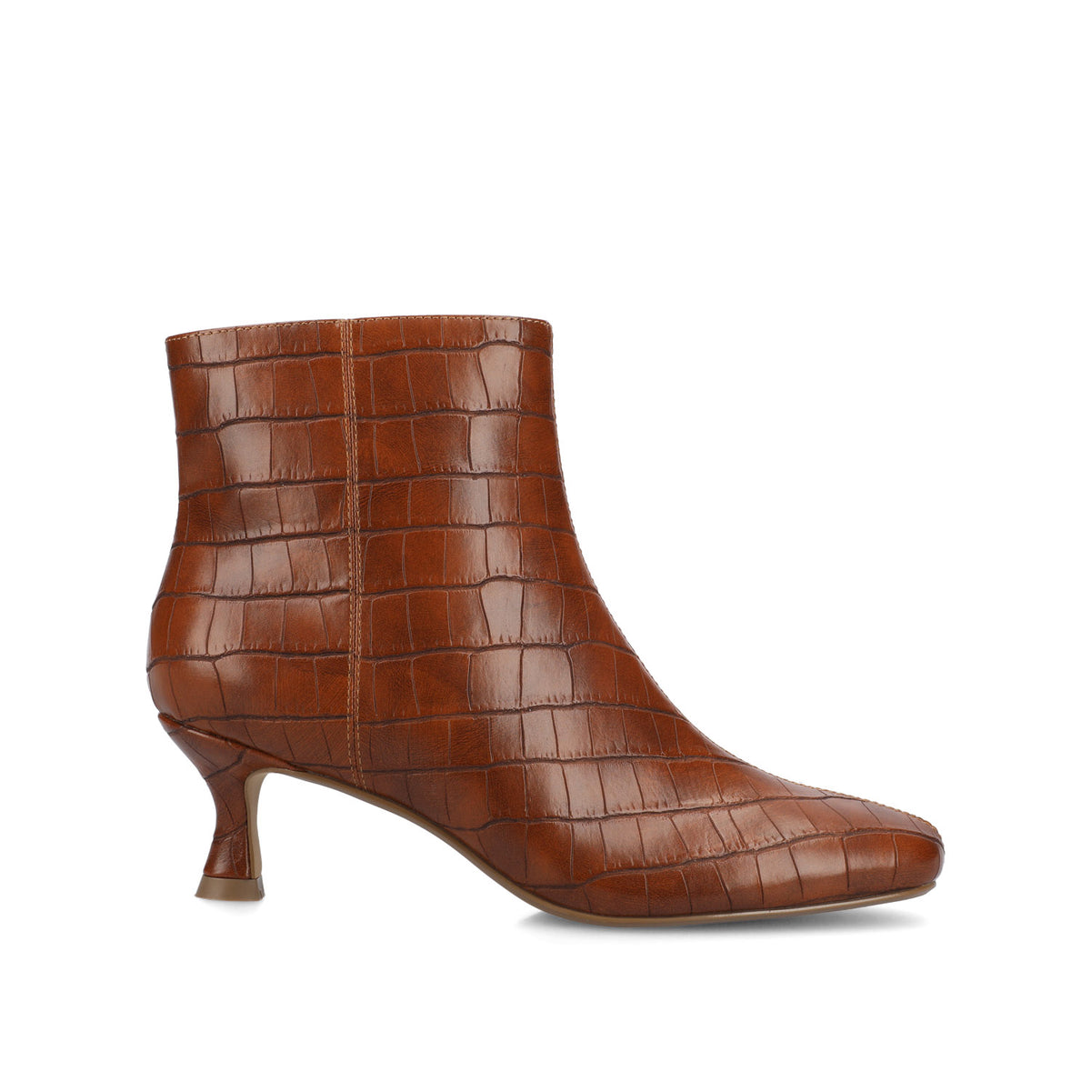 KELSSA POINTED TOE BOOTIES IN WIDE - Cognac Croco