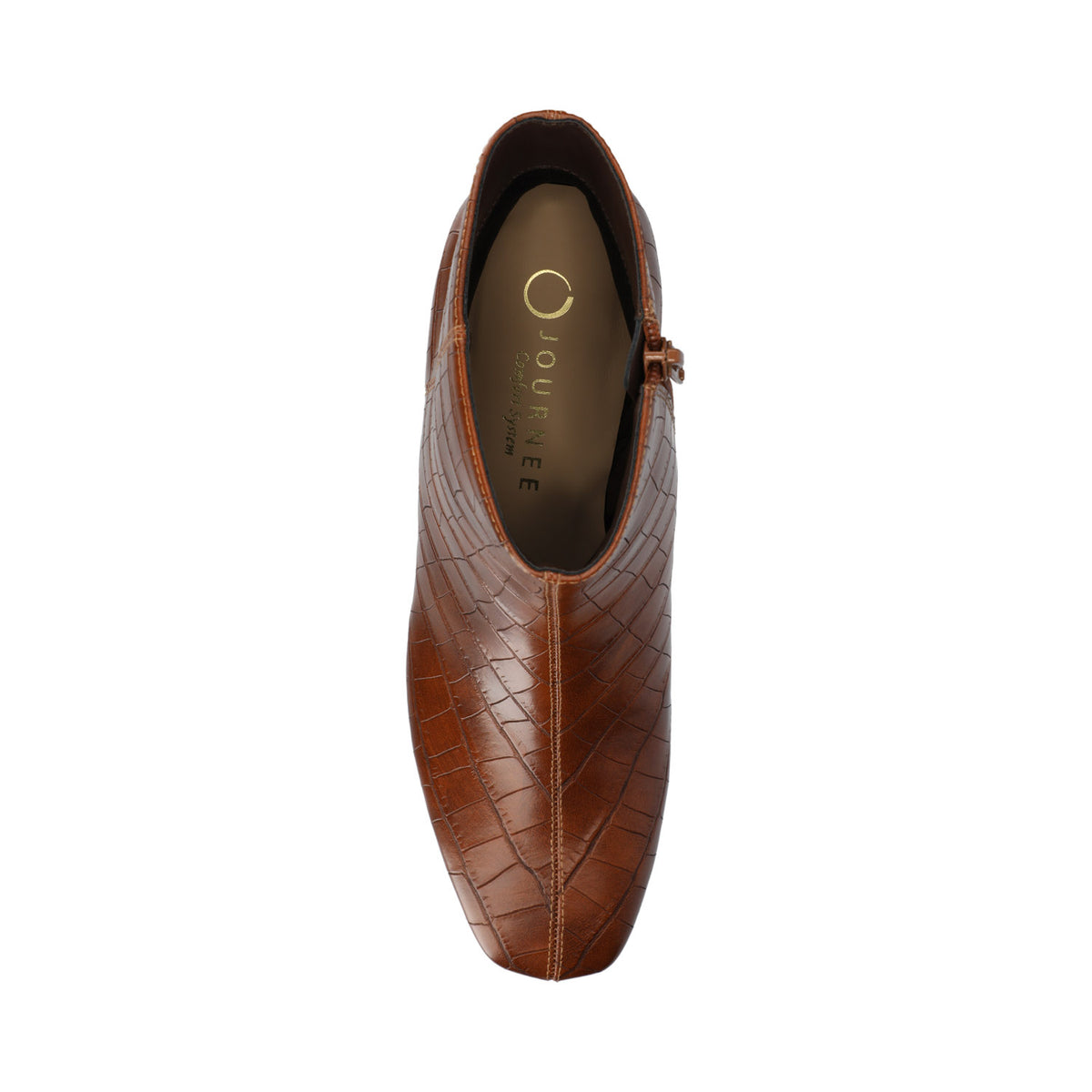 KELSSA POINTED TOE BOOTIES IN WIDE - Cognac Croco