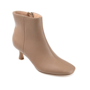 KELSSA POINTED TOE BOOTIES IN VEGAN LEATHER - Taupe