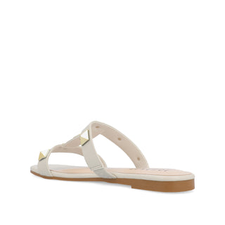 KENDALL SLIDE SANDALS IN FAUX LEATHER