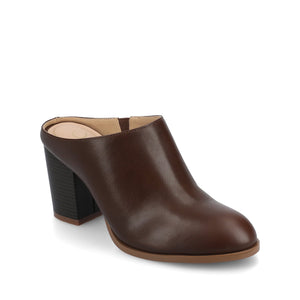 KENDRA HEELED PUMPS - Chocolate