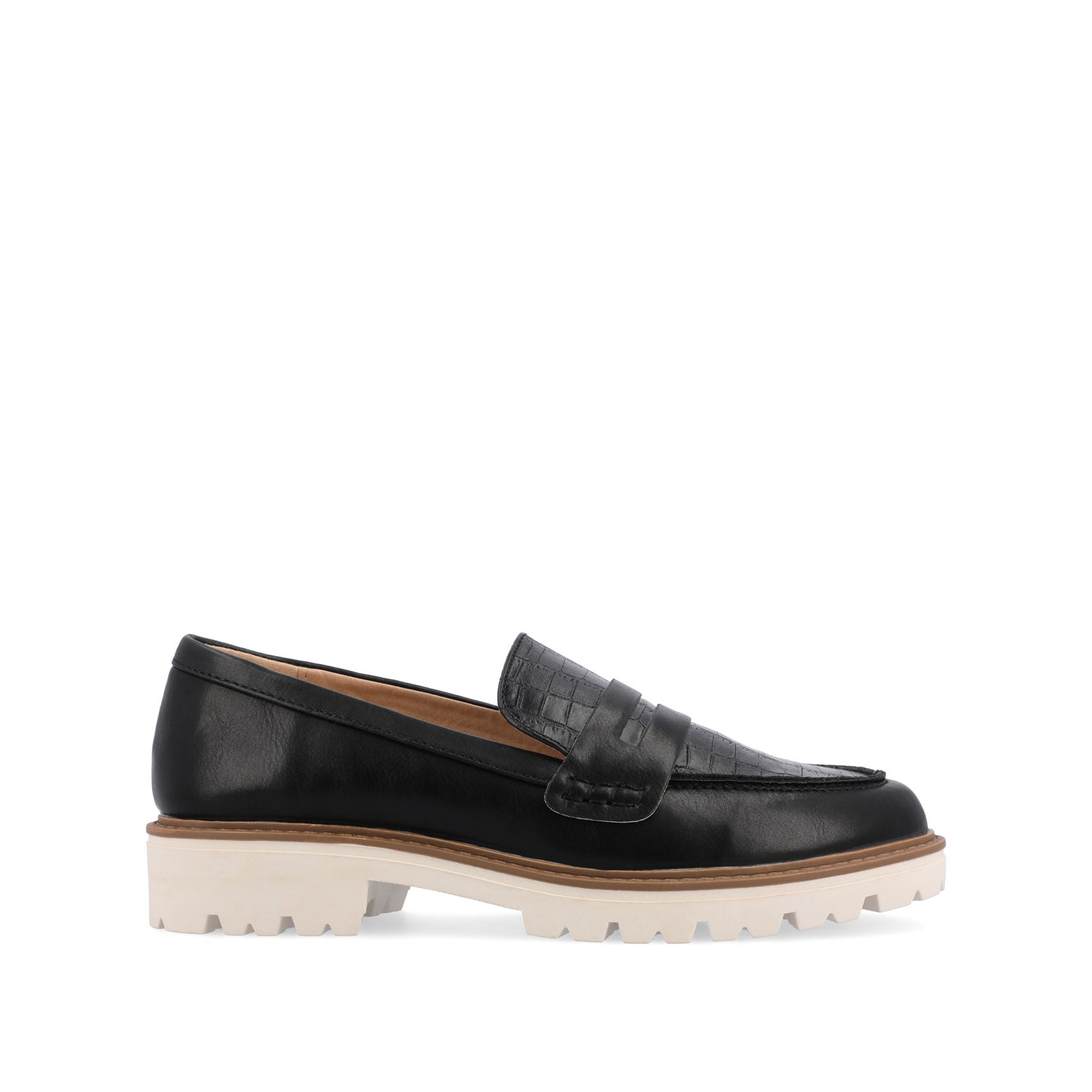 KENLY FAUX LEATHER LOAFER FLATS IN NARROW