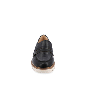 KENLY FAUX LEATHER LOAFER FLATS IN WIDE