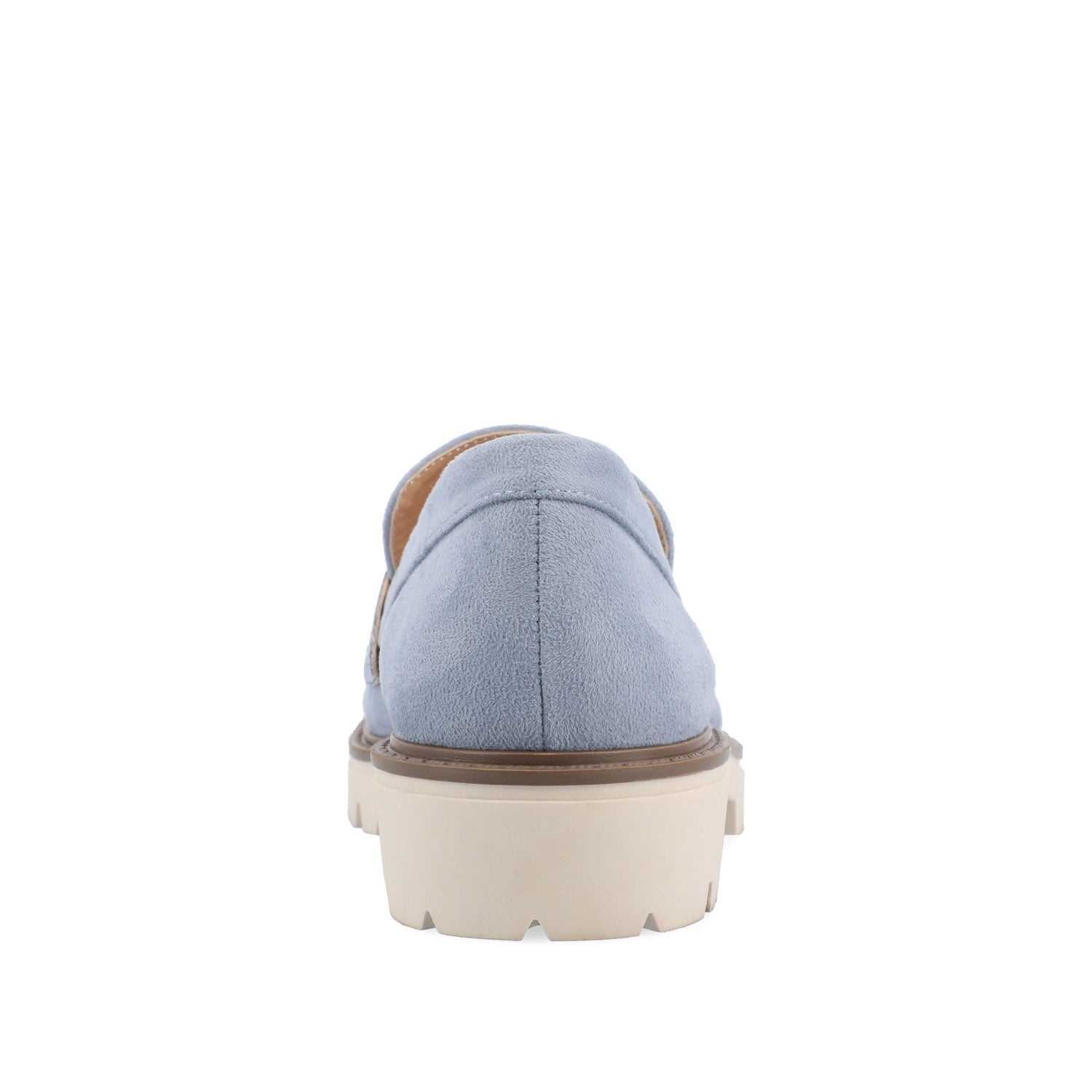 KENLY LOAFER FLATS IN FAUX SUEDE - Light Blue Faux Suede