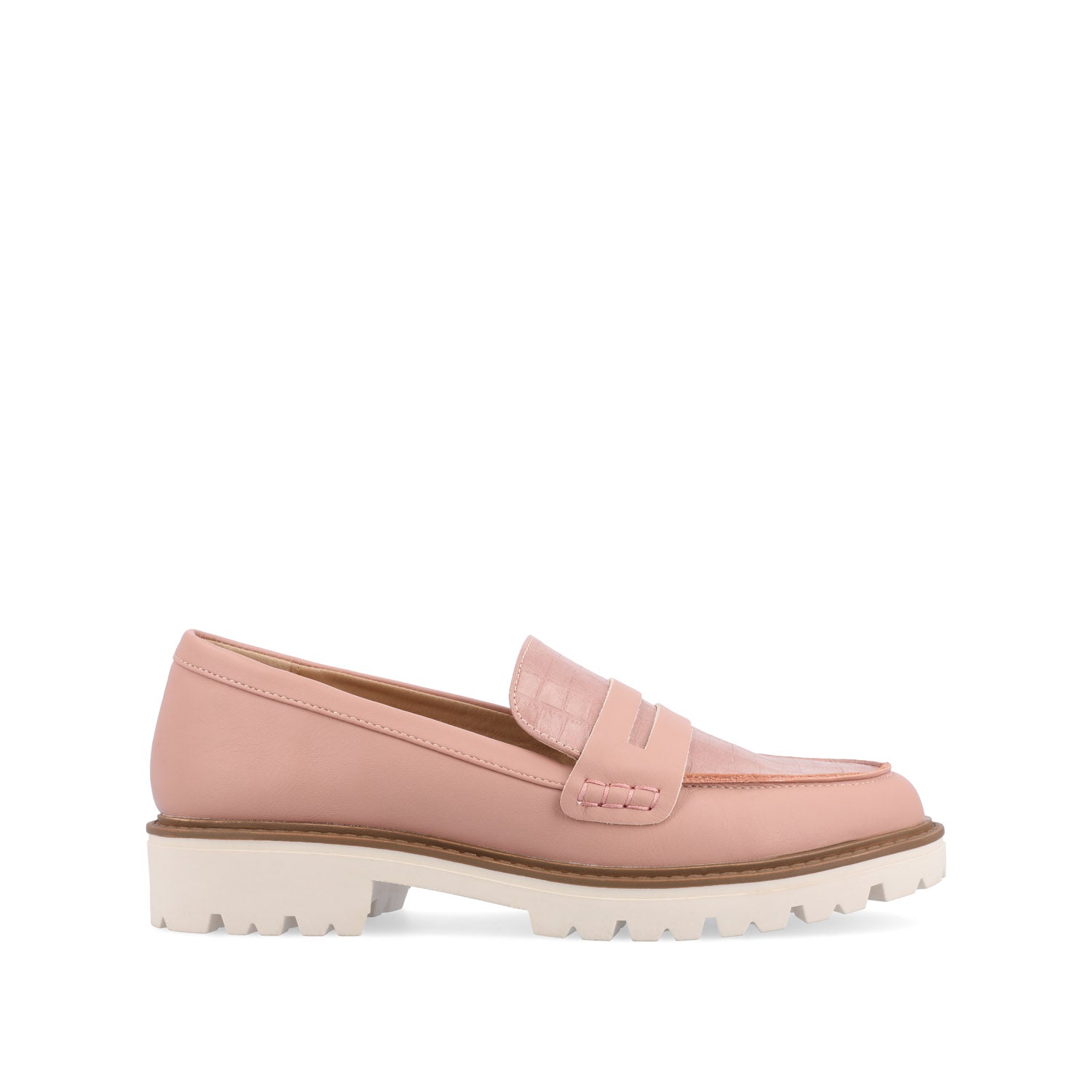 KENLY LOAFER FLATS IN VEGAN LEATHER - Blush PU