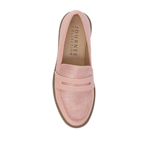 KENLY LOAFER FLATS IN VEGAN LEATHER - Blush PU