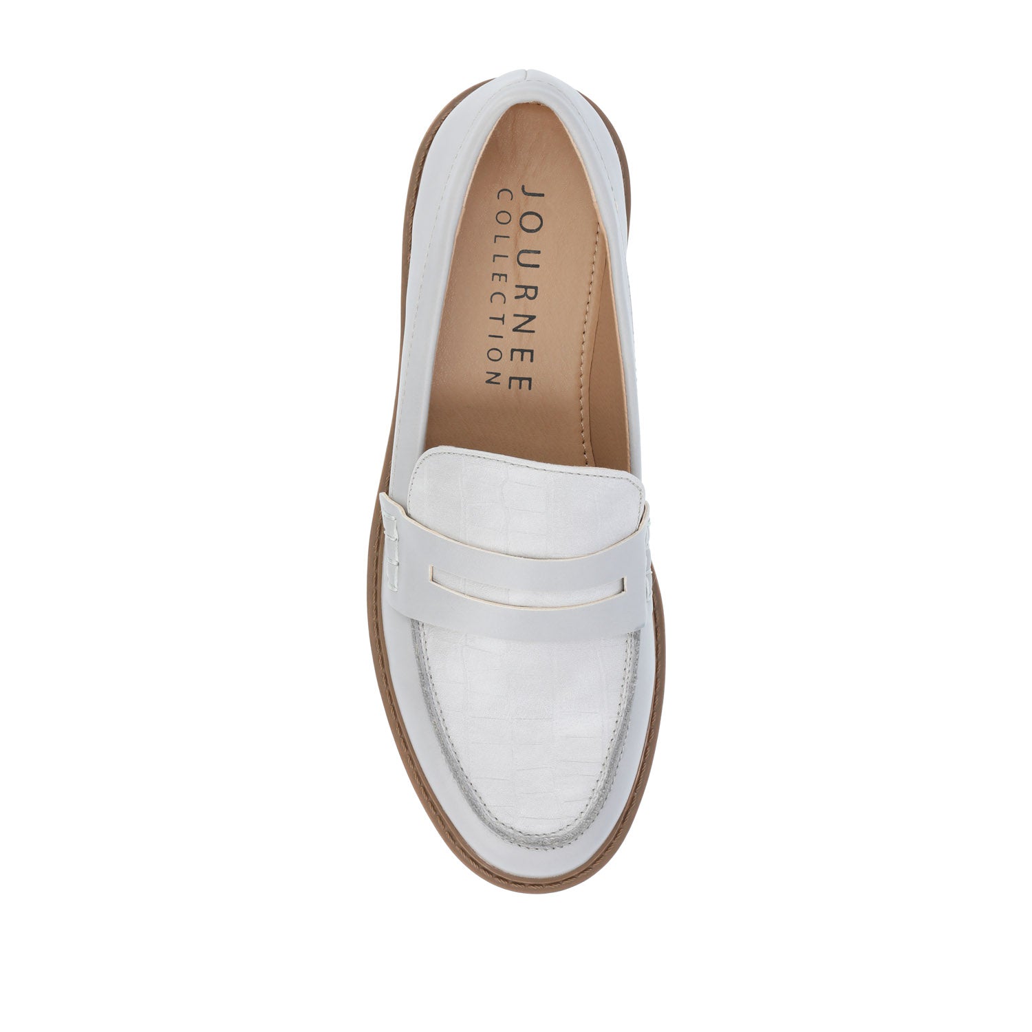 KENLY FAUX LEATHER LOAFER FLATS IN WIDE