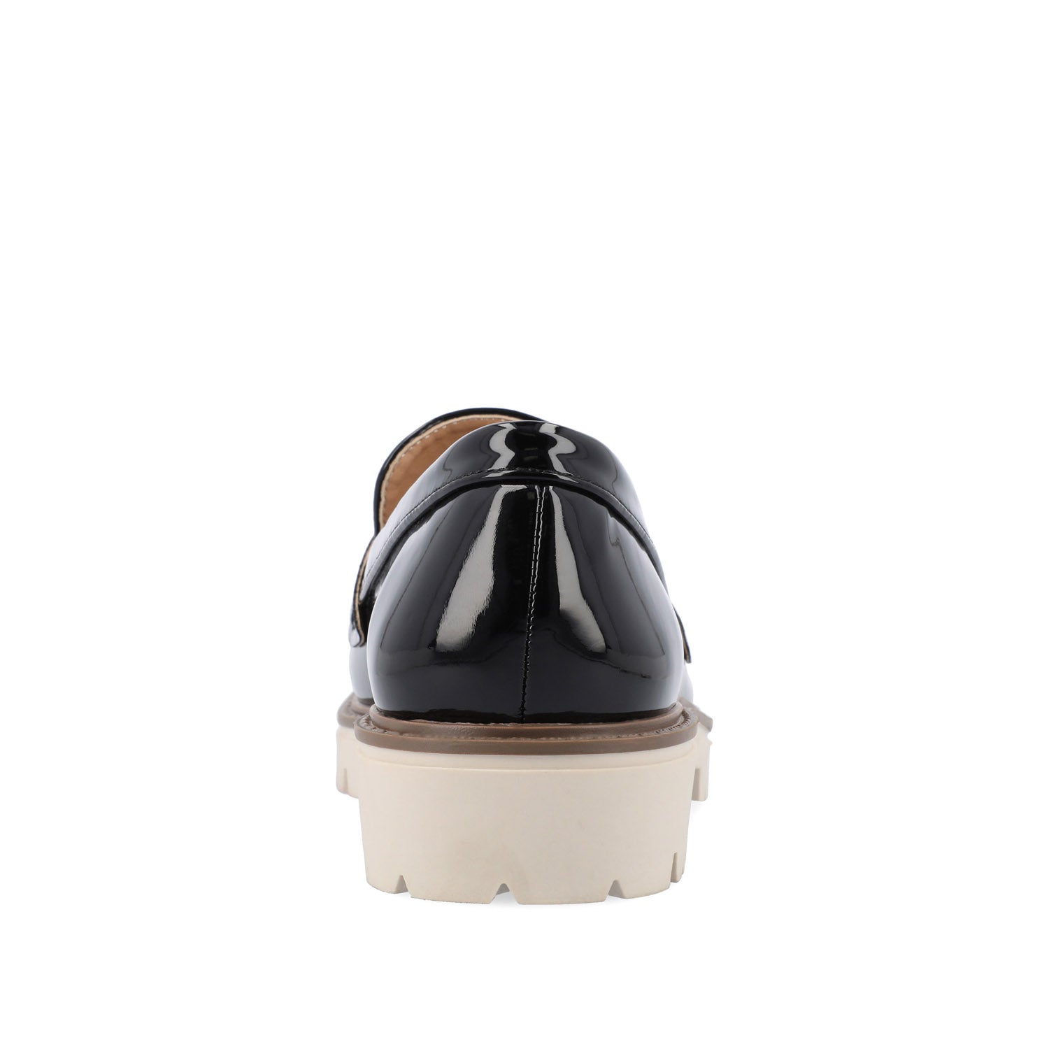 KENLY LOAFER FLATS IN VEGAN LEATHER - Black Patent