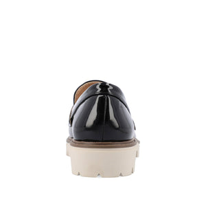 KENLY LOAFER FLATS IN VEGAN LEATHER - Black Patent