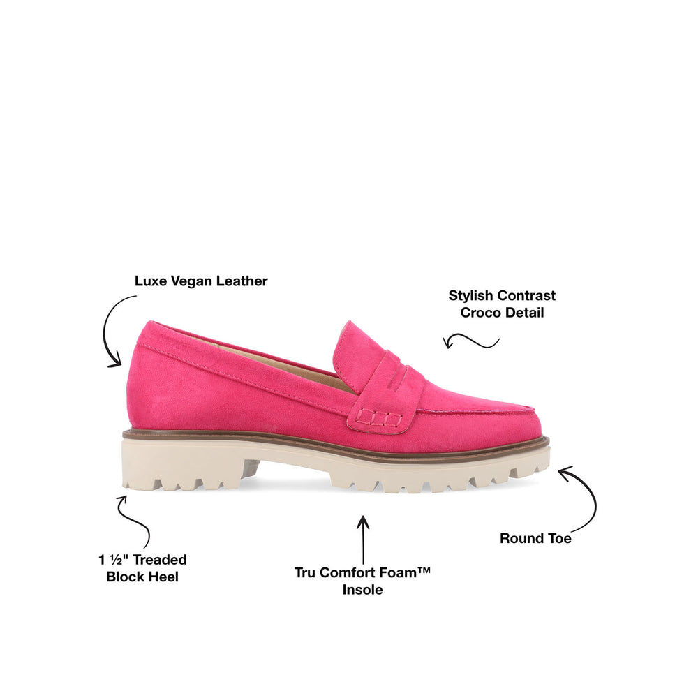 KENLY FAUX SUEDE LOAFER FLATS IN NARROW