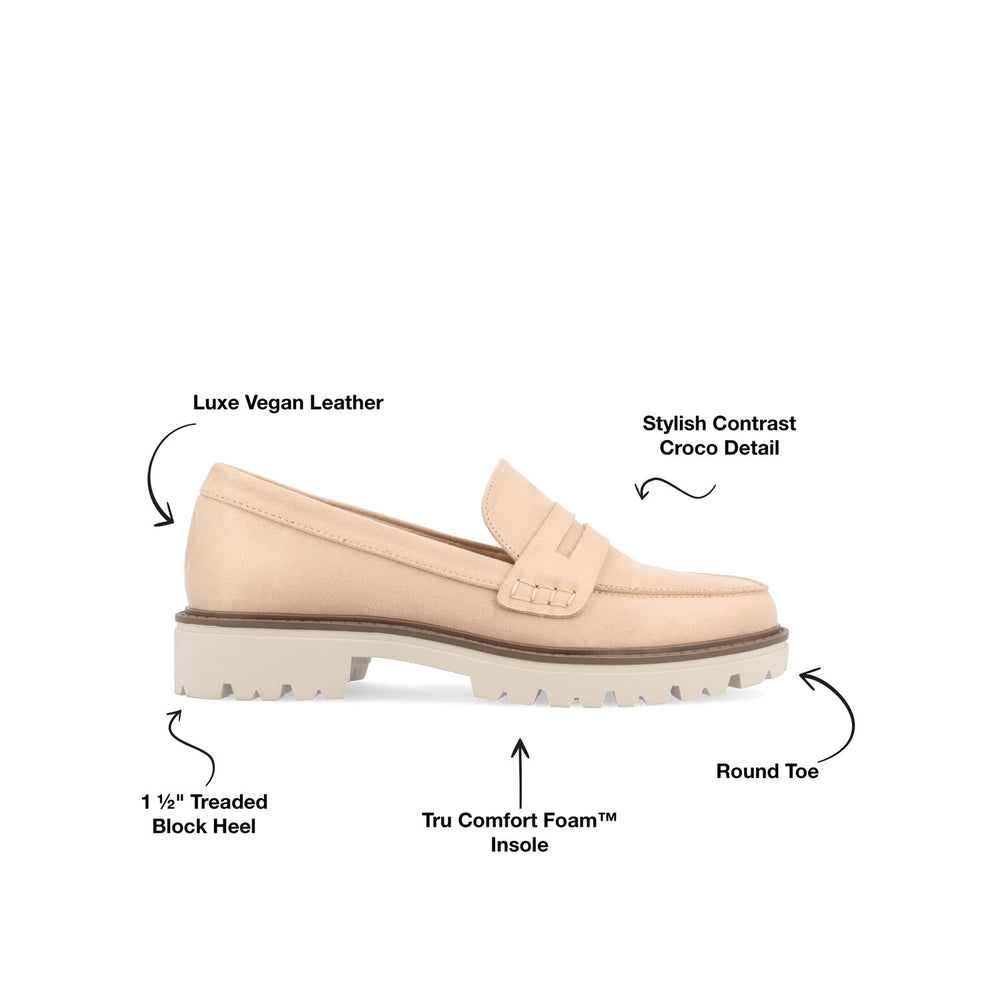 KENLY LOAFER FLATS IN FAUX LEATHER