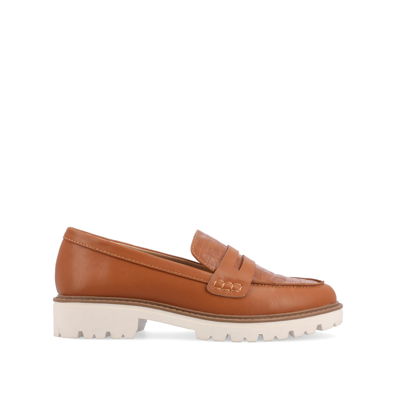 KENLY FAUX LEATHER LOAFER FLATS IN WIDE