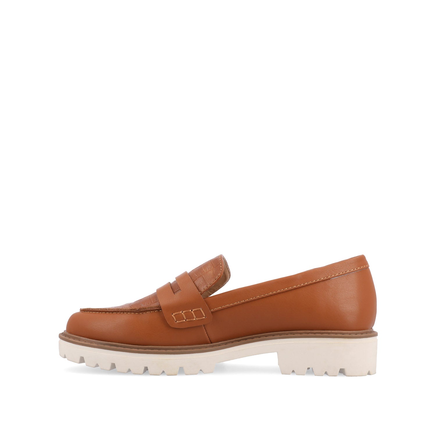 KENLY LOAFER FLATS IN VEGAN LEATHER - Tan PU