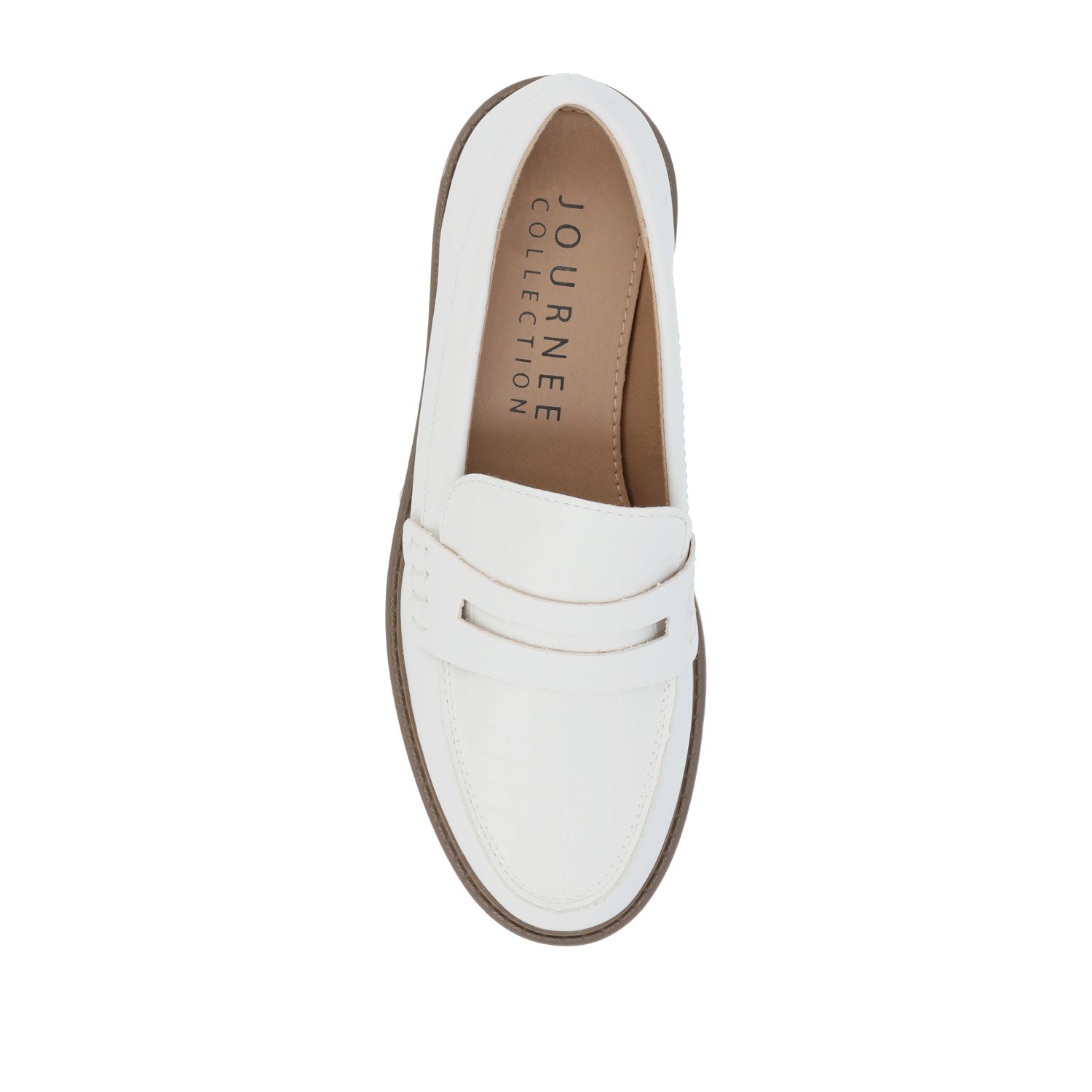 KENLY LOAFER FLATS IN VEGAN LEATHER - White PU
