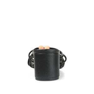 KENNADI BLOCK HEELED MULTI STRAP SANDALS - Black