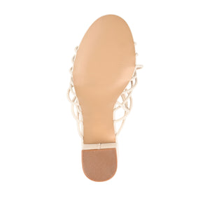 KENNADI BLOCK HEELED MULTI STRAP SANDALS