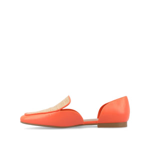 KENNZA LOAFER FLATS IN VEGAN LEATHER - Orange