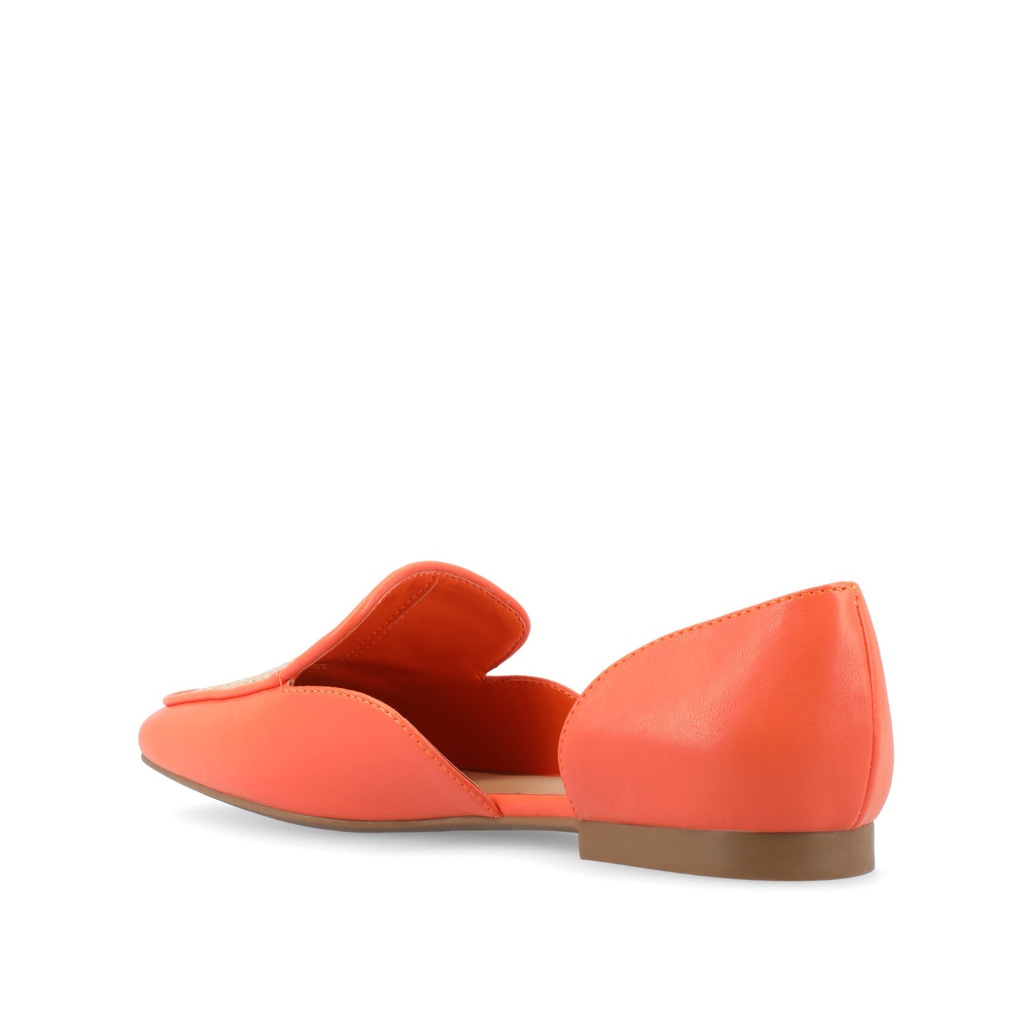 KENNZA LOAFER FLATS IN VEGAN LEATHER - Orange