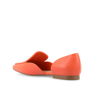 KENNZA LOAFER FLATS IN VEGAN LEATHER - Orange