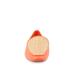 KENNZA LOAFER FLATS IN VEGAN LEATHER - Orange