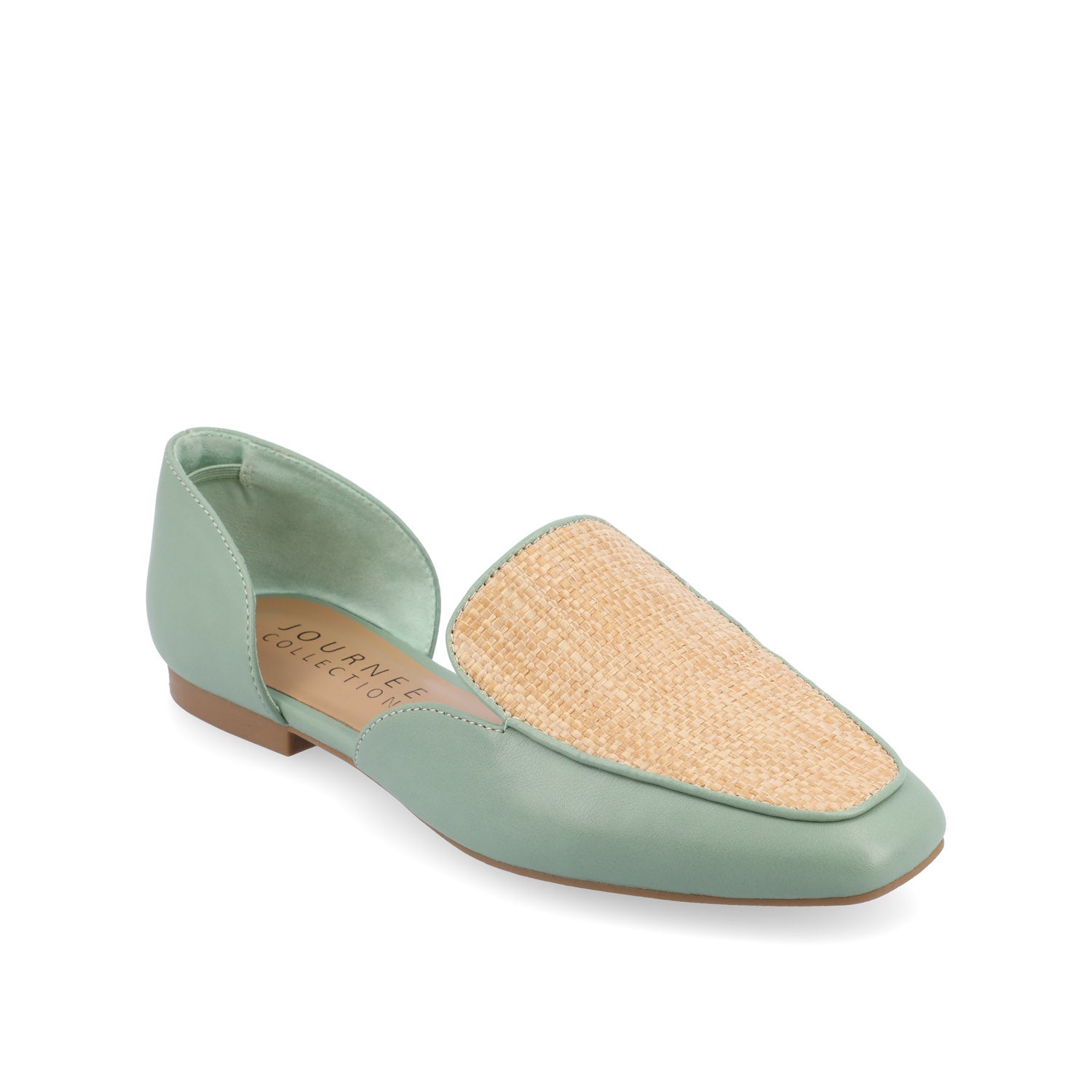 KENNZA LOAFER FLATS IN VEGAN LEATHER - Sage