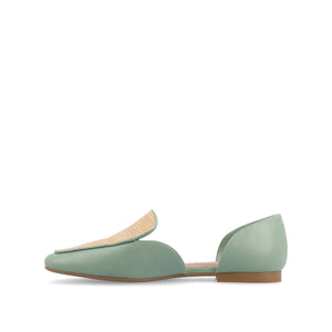 KENNZA LOAFER FLATS IN VEGAN LEATHER - Sage