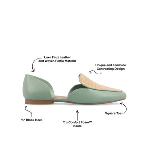 KENNZA LOAFER FLATS IN FAUX LEATHER