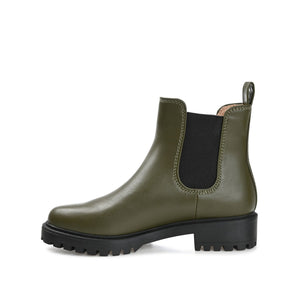 KENOVA CHELSEA BOOTIES IN VEGAN LEATHER - Olive