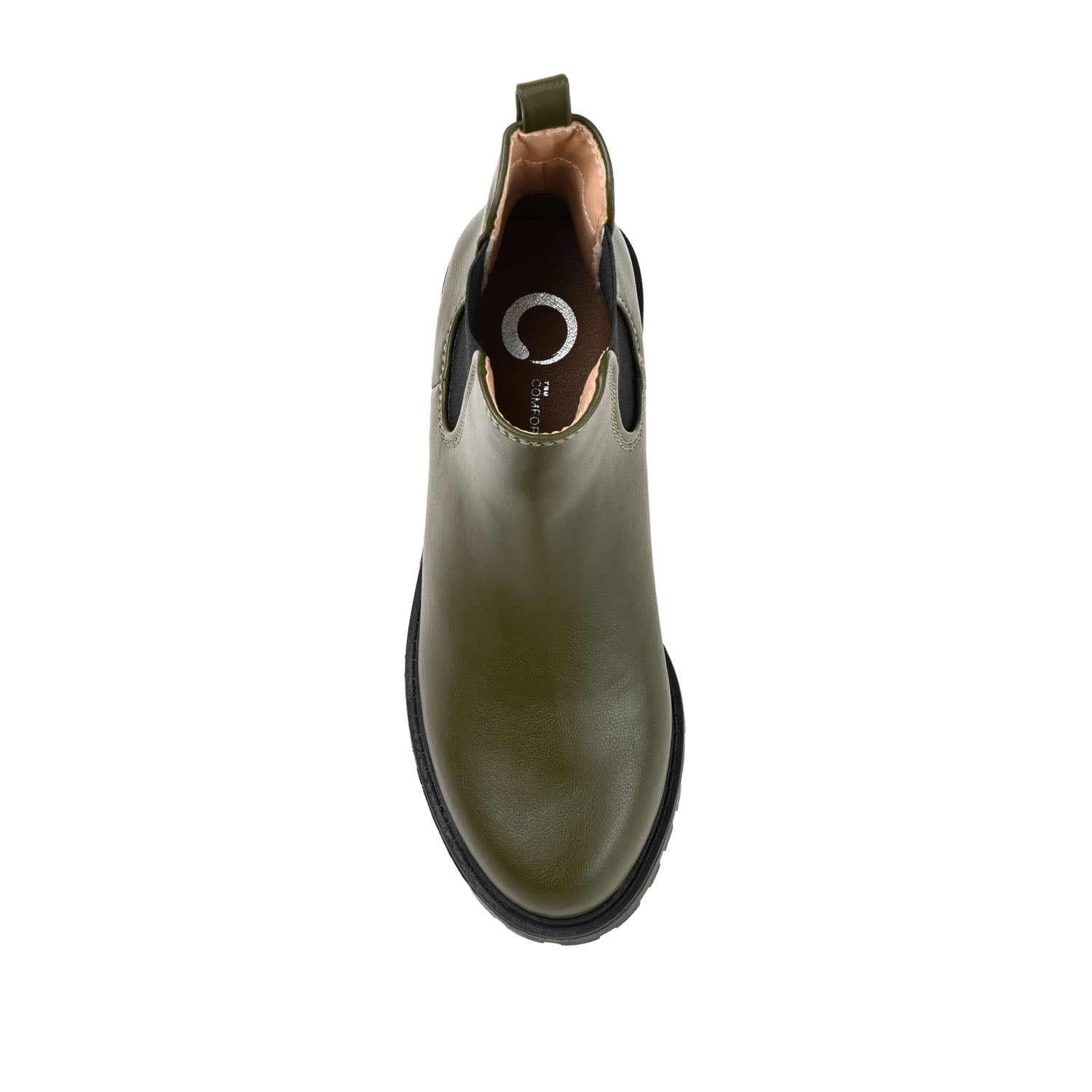 KENOVA CHELSEA BOOTIES IN VEGAN LEATHER - Olive