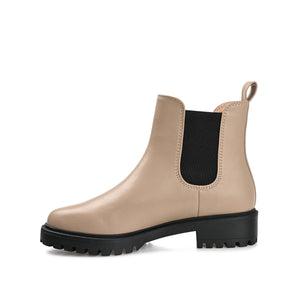 KENOVA CHELSEA BOOTIES IN VEGAN LEATHER - Taupe