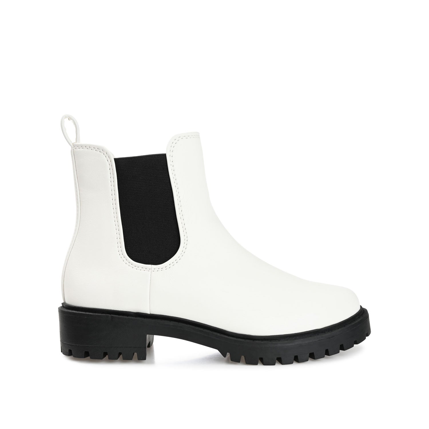 KENOVA CHELSEA BOOTIES IN VEGAN LEATHER - White