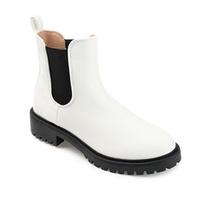KENOVA CHELSEA BOOTIES IN VEGAN LEATHER - White